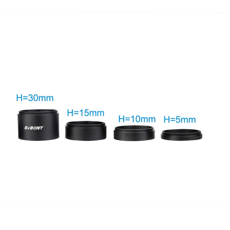 SVBONY SV119 Extension Tube Kit for Cameras and eyepieces 5mm 10mm 15mm 30mm M48x0.75 on Both Sides for Solving Spacing Problems in Astrophotography - Image 2